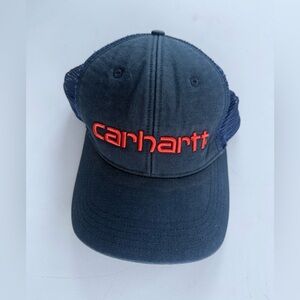 Carhartt Navy Blue Mesh Back Hat | Adjustable Trucker Cap